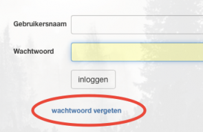 wachtwoord vergeten