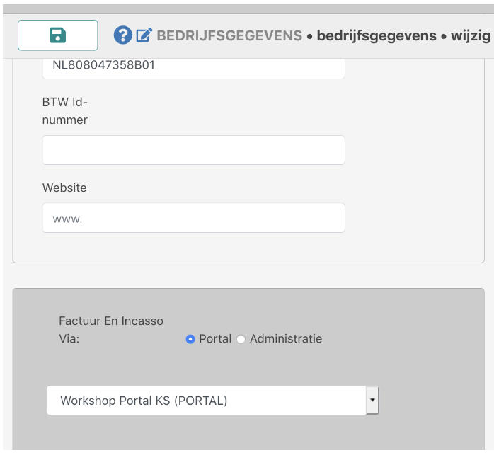 facturering klant instellen