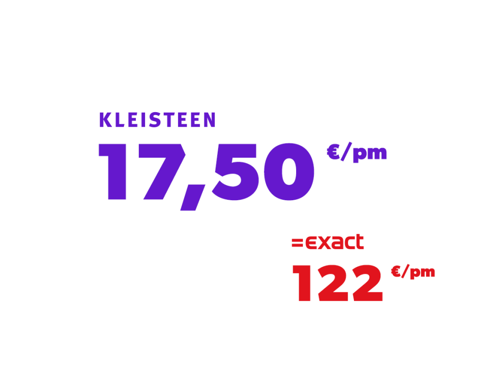 Kleisteen vs Exact Prijs